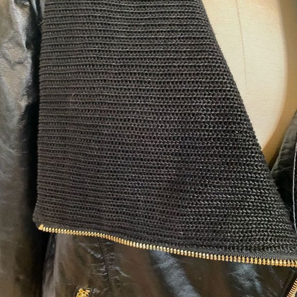 NWT Iman Global Chic Leather Moto Jacket Sz Small - Picture 5 of 7